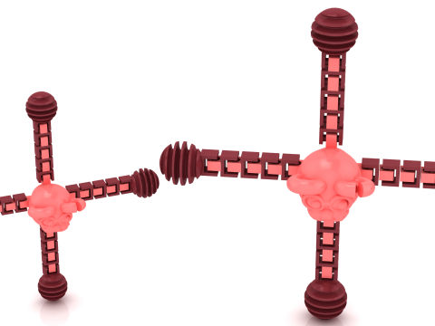 3D Printable Skull with Interlocking Chains Mode 3D Print Model