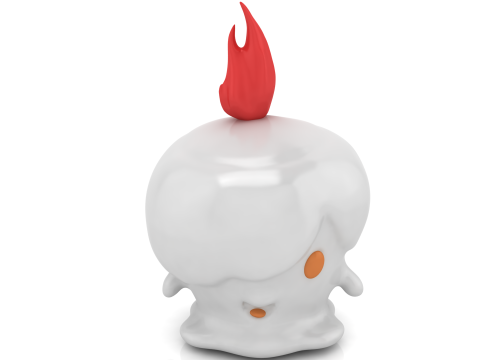 3D Printable Cute Flame Character Model 3D Print Model
