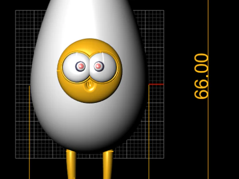 3D Printable Cute Egg Character 3D Print Model