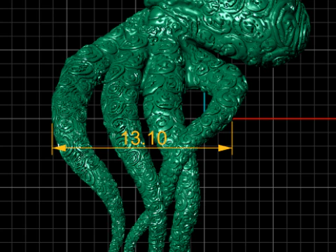 3D Printable Octopus Ring in Gold with Intricate Detailing 3D Print Model