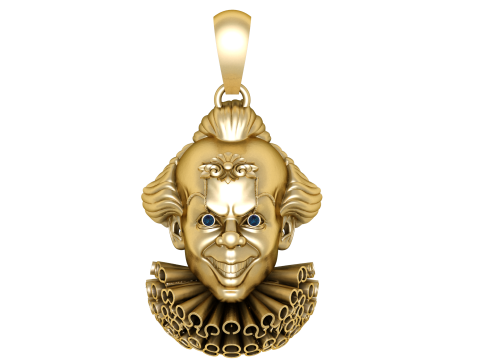 खोखले विवरण के साथ लक्जरी गोल्डन मास्क पेंडेंट कलात्मक 3डी प्रिंट करने योग्य आभूषण मॉडल 3D मॉडल