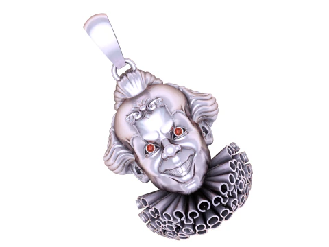 Luxury Golden Mask Pendant Artistic 3D Printable Jewelry Model with Hollow Detail 3D Model