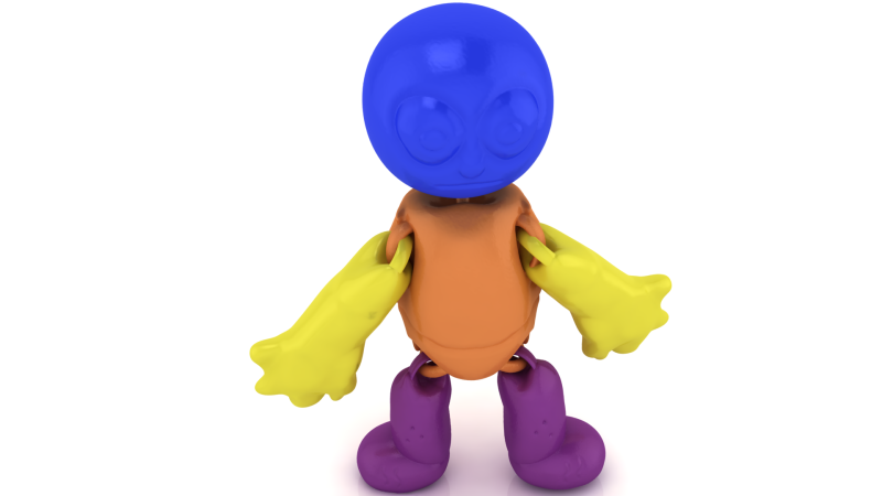 Cartoon Character Figurine 3D Printable Model Cute Stylized Toy Figure STL Collectible Desk Deco 3D Print Model .c4d .max .obj .3ds .fbx .stl .blend