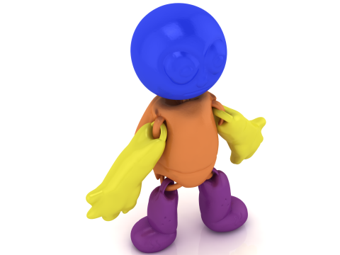 Cartoon Character Figurine 3D Printable Model Cute Stylized Toy Figure STL Collectible Desk Deco 3D Print Model