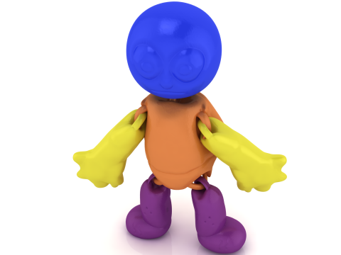 Cartoon Character Figurine 3D Printable Model Cute Stylized Toy Figure STL Collectible Desk Deco 3D Print Model