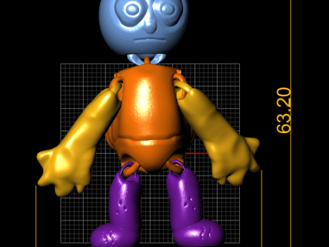 Cartoon Character Figurine 3D Printable Model Cute Stylized Toy Figure STL Collectible Desk Deco 3D Print Model