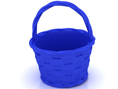 Cesta de tecido com al&ccedil;a modelo 3D para impress&atilde;o Cesto de armazenamento decorativo STL Impress&atilde;o de decora&ccedil;&atilde;o para casa Modelo de Impressão 3D