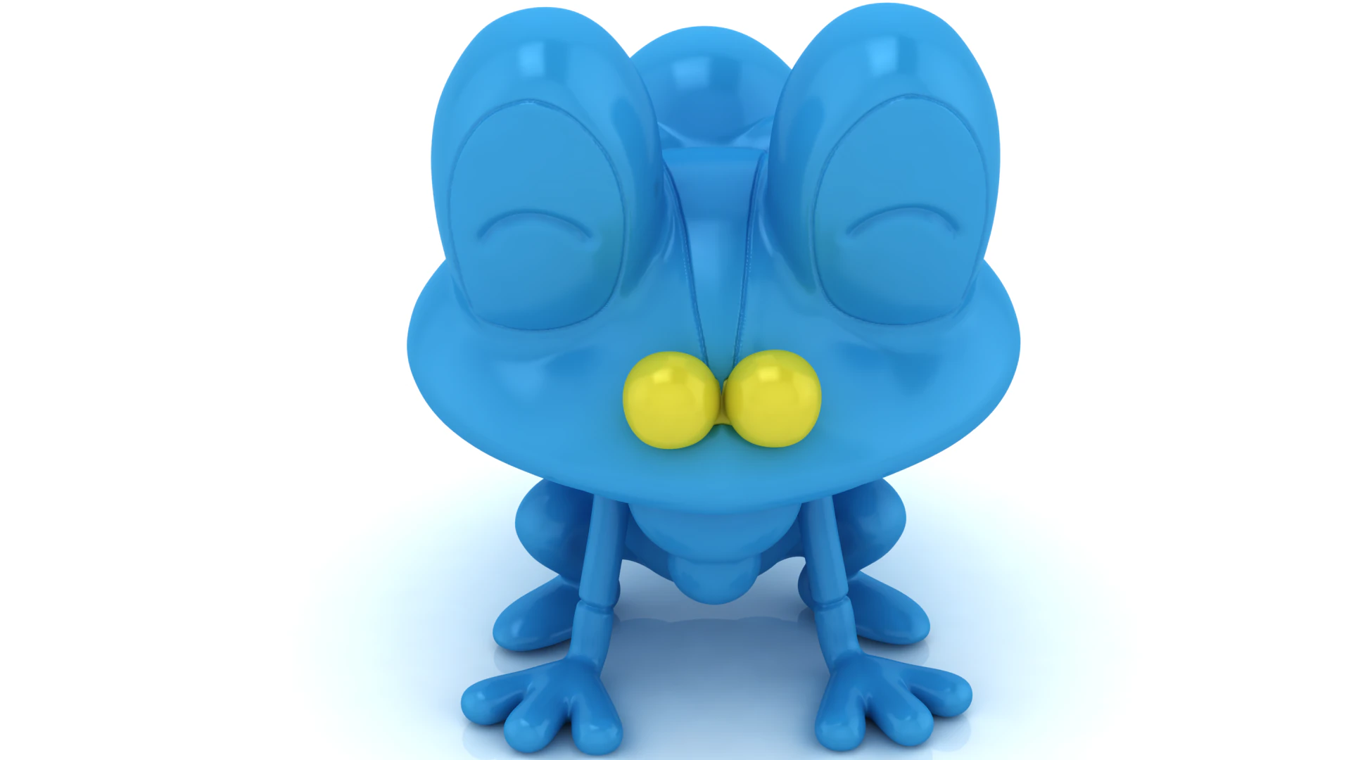 Cute Cartoon Frog Creature 3D Printable Model Stylized Animal Figurine STL Toy Collectible 3D Print Model .c4d .max .obj .3ds .fbx .stl .blend 