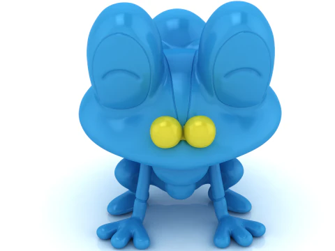 Urocza animowana żaba stworzenie 3D model do druku stylizowana figurka zwierzątko STL zabawka kolekcjonerska Model do druku 3D