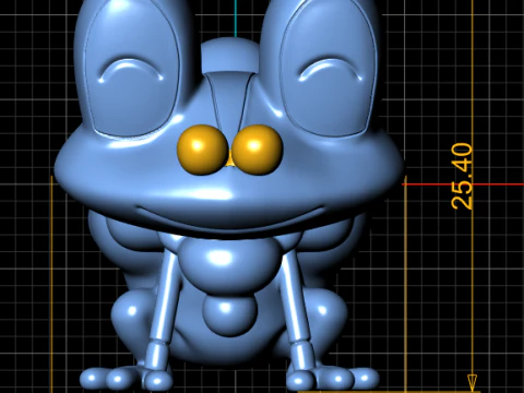 Cute Cartoon Frog Creature 3D Printable Model Stylized Animal Figurine STL Toy Collectible 3D Print Model