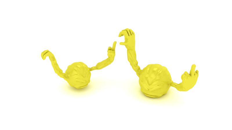 Angry Cartoon Monster Bust 3D Printable Model Stylized Fantasy Creature STL Collectible Toy Figu 3D Print Model .c4d .max .obj .3ds .fbx .stl .blend