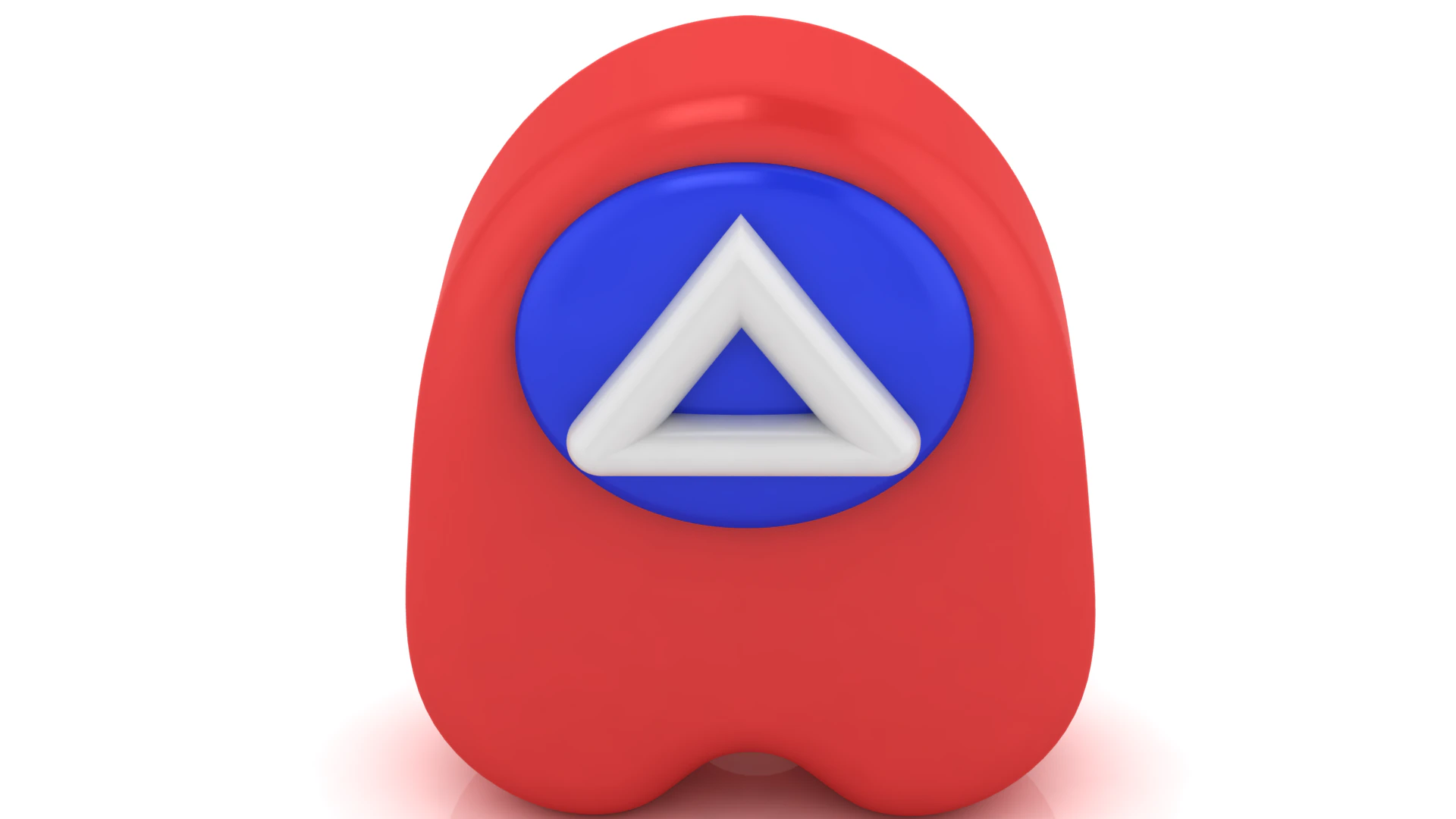 Game-Style Crewmate Character with Triangle Badge 3D Printable Model Cartoon Figure STL Mini Col 3D Print Model .c4d .max .obj .3ds .fbx .stl .blend 