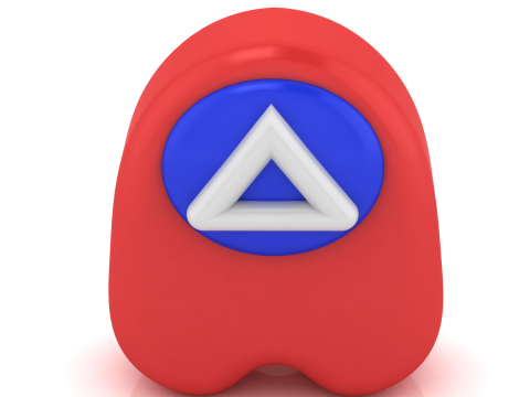 Game-Style Crewmate Character with Triangle Badge 3D Printable Model Cartoon Figure STL Mini Col 3D Print Model