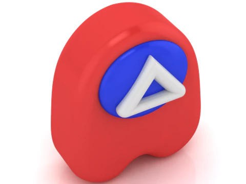 Game-Style Crewmate Character with Triangle Badge 3D Printable Model Cartoon Figure STL Mini Col 3D Print Model