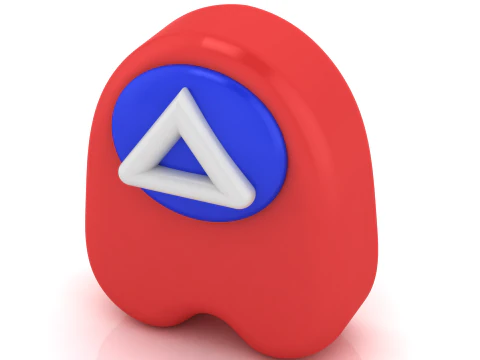 Game-Style Crewmate Character with Triangle Badge 3D Printable Model Cartoon Figure STL Mini Col 3D Print Model