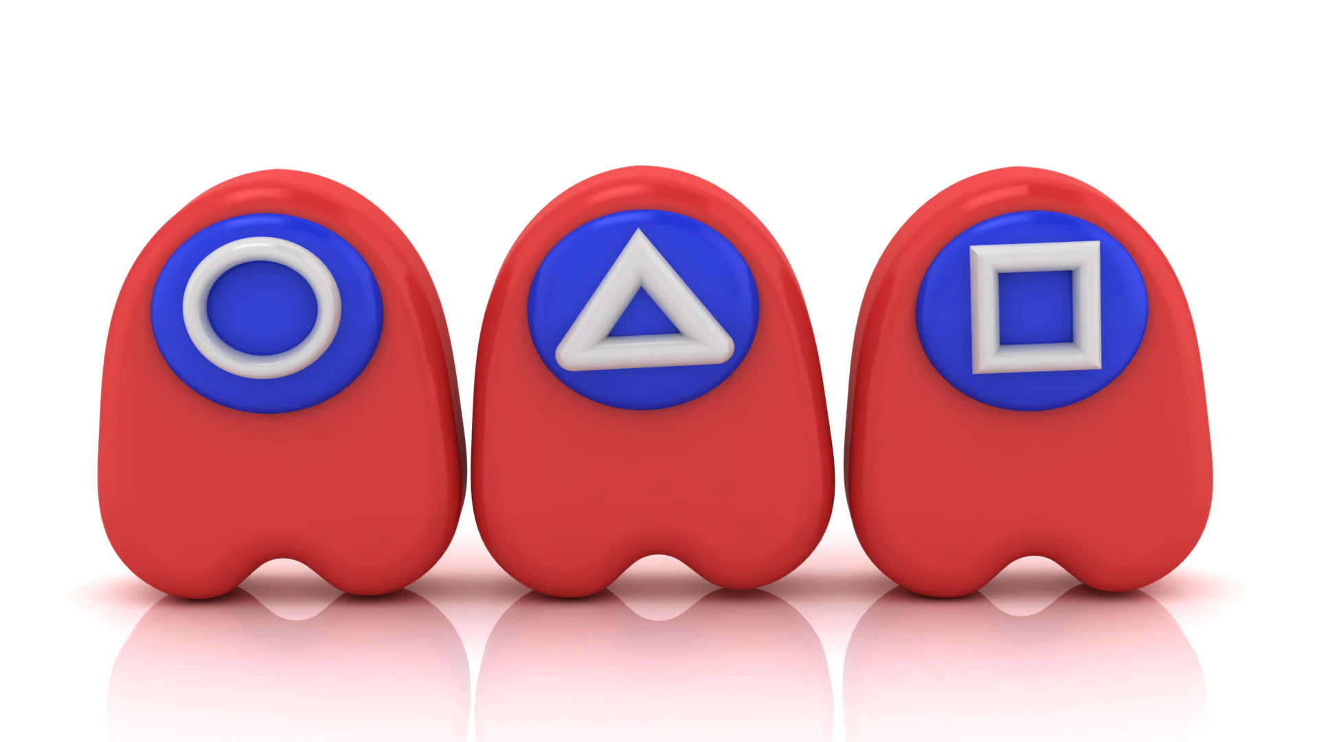 Game-Style Crewmate Character Set Circle Triangle Square 3D Printable Cartoon Figures STL M 3D Print Model .c4d .max .obj .3ds .fbx .stl .blend 