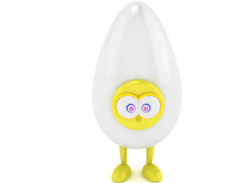 Personagem de ovo fofo modelo 3D para impressão modelo de desenho animado estatueta de ovo STL brinquedo de decoração de mesa Modelo de Impressão 3D