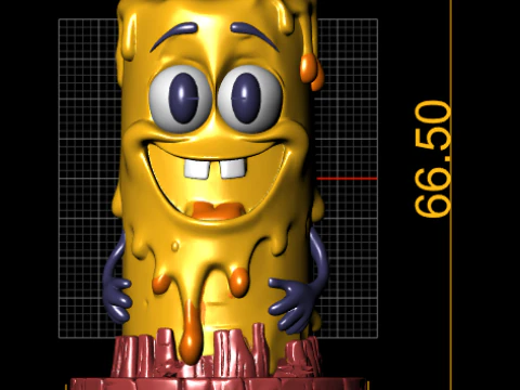 Cute Cartoon Candle Character Funny Melting Wax Figure 3D Printable Toy Decor 3D Print Model