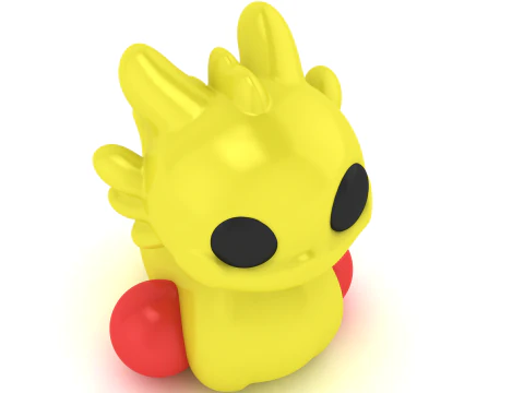 Cute Baby Dragon Cartoon 3D Mode Stylized Fantasy Creature for 3D Printing 3D Print Model