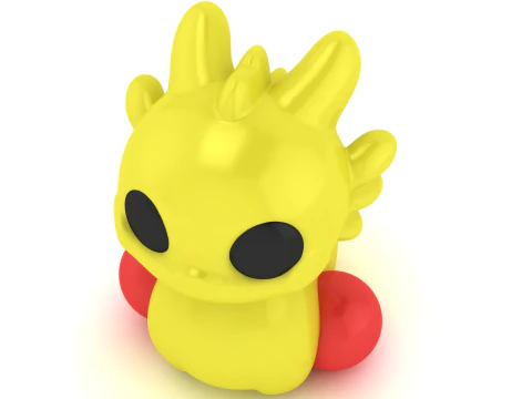Cute Baby Dragon Cartoon 3D Mode Stylized Fantasy Creature for 3D Printing 3D Print Model