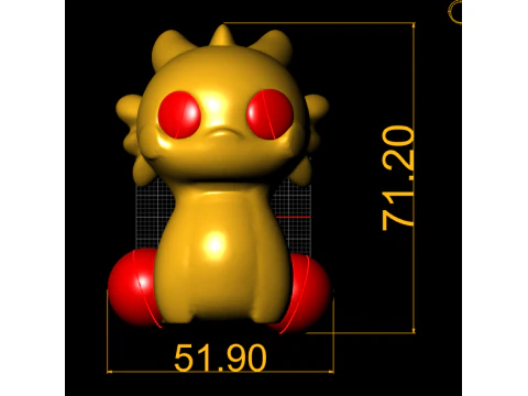 Cute Baby Dragon Cartoon 3D Mode Stylized Fantasy Creature for 3D Printing 3D Print Model