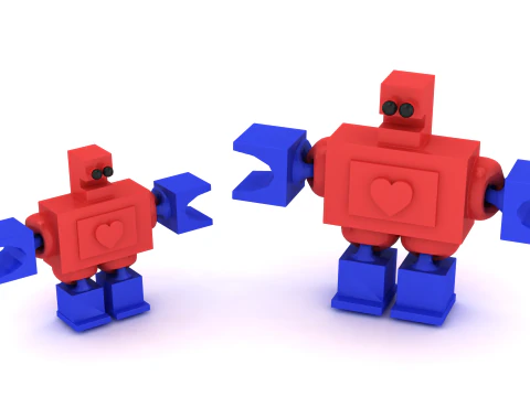 Cute Geometric Robot Pendant Heart Chest Design 3D Printable STL 3D Print Model