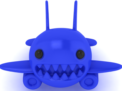 怖い漫画モンスターヘッド様式化された生き物ペンダントおもちゃ 3D 印刷可能 3Dプリントモデル