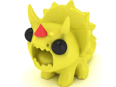 Cute Spiky Horn Monster Fantasy Creature Toy Collectible STL File 3D Print Model