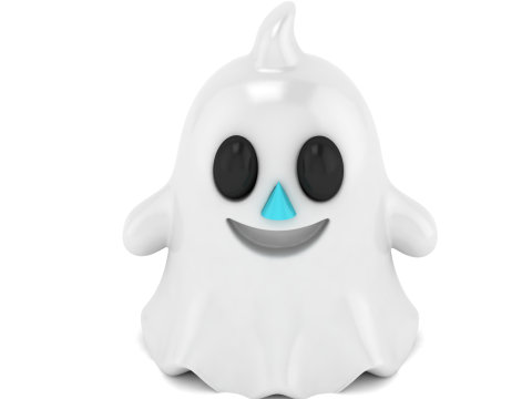 Sevimli &Ccedil;izgi Hayalet G&uuml;l&uuml;mseyen Cadılar Bayramı Karakteri 3D Yazdırılabilir STL 3D Baskı Modeli