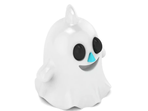 Cute Cartoon Ghost Smiling Halloween Character 3D Printable STL 3D Print Model