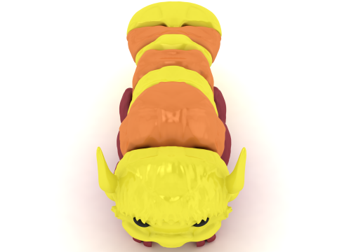 Mythische gehoornde Guardian Monster Fantasy schepsel standbeeld STL 3D printmodel