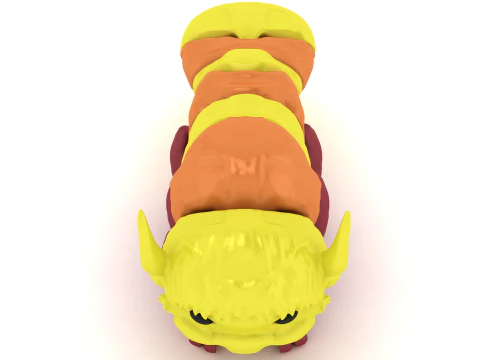 Efsanevi Boynuzlu Koruyucu Canavar Fantezi Yaratık Heykeli STL 3D Baskı Modeli