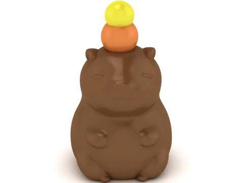 शीर्ष आभूषण मुद्रण योग्य एसटीएल के साथ प्यारी गोल-मटोल बिल्ली की मूर्ति शैलीबद्ध लकी बिल्ली 3D प्रिंट मॉडल