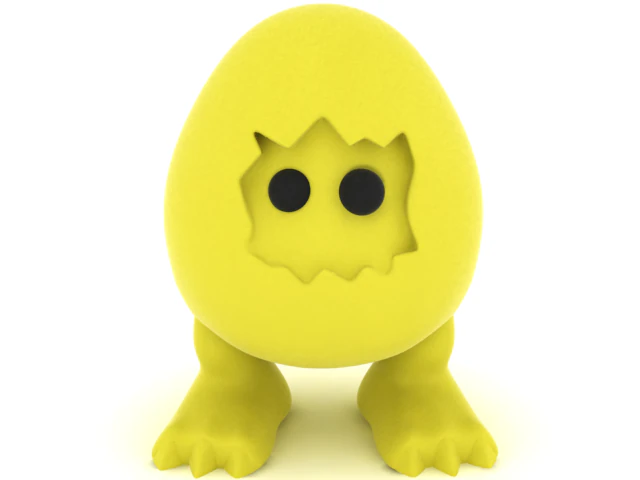 Cute Egg Monster Stylized Fantasy Creature Figurine Printable STL Fil 3D Print Model .c4d .max .obj .3ds .fbx .stl .blend 