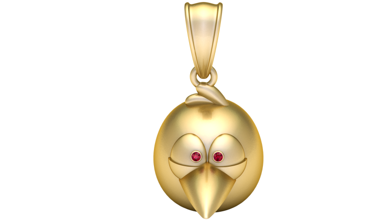 Colgante P&aacute;jaro Juguet&oacute;n con Ojos de Rub&iacute; Modelo de impresión 3D .c4d .max .obj .3ds .fbx .stl .blend 