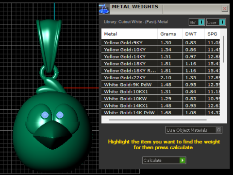 Colgante P&aacute;jaro Juguet&oacute;n con Ojos de Rub&iacute; Modelo de impresión 3D