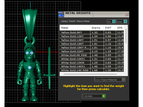Knight in Armor Pendant with Ruby Eyes and Sword 3D Print Model