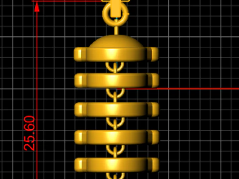Ruby Spine Skull Totem Pendant 3D Print Model