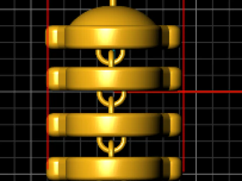 Ruby Spine Skull Totem Pendant 3D Print Model