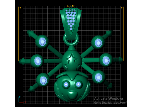 Wisior z diamentową kulą pająka Model do druku 3D