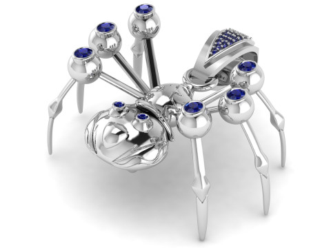 Wisior z diamentową kulą pająka Model do druku 3D