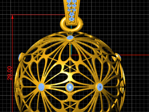 Celestial Filigree Orb Locket Pendant 3D Print Model