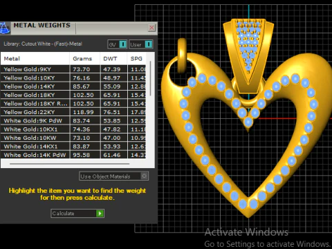 Elegant Heart Halo Pendant Gemstone Love Charm 3D Printable 3D Print Model