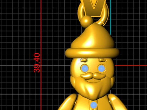 Cute Santa Claus Character Pendant Festive Charm 3D Printable 3D Print Model