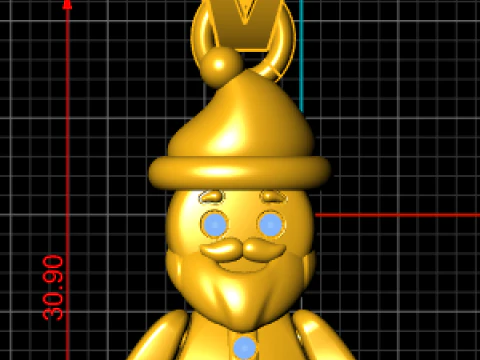 Cute Santa Claus Character Pendant Festive Charm 3D Printable 3D Print Model