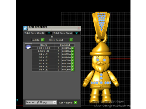 Cute Santa Claus Character Pendant Festive Charm 3D Printable 3D Print Model