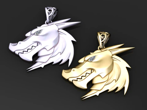Fierce Bear Head Medallion Pendant Round Halo Coin Charm 3D Printable 3D Print Model