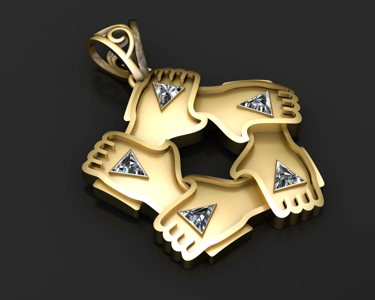 Fierce Bear Head Medallion Pendant Round Halo Coin Charm 3D Printable 3D Print Model .c4d .max .obj .3ds .fbx .stl .blend 