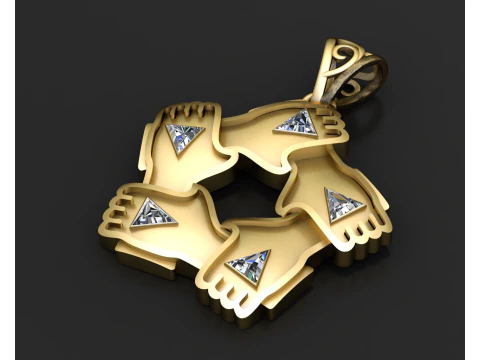 Fierce Bear Head Medallion Pendant Round Halo Coin Charm 3D Printable 3D Print Model