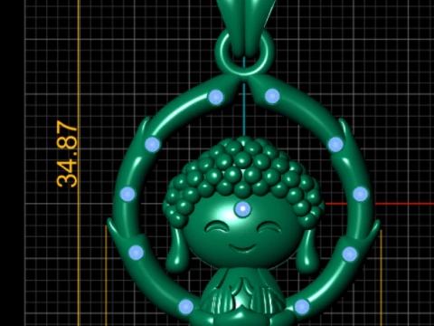 Fierce Bear Head Medallion Pendant Round Halo Coin Charm 3D Printable 3D Print Model